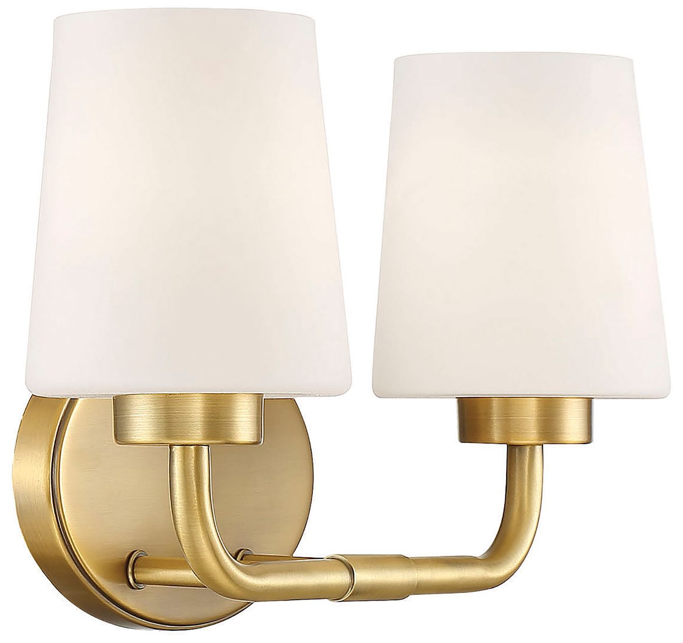 Image 4 Capra 2-Light Bathroom Vanity Light in Warm Brass more views