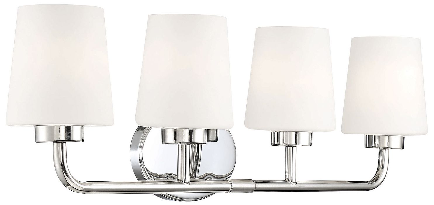 Image 4 Capra 4-Light Bathroom Vanity Light in Polished Nickel more views