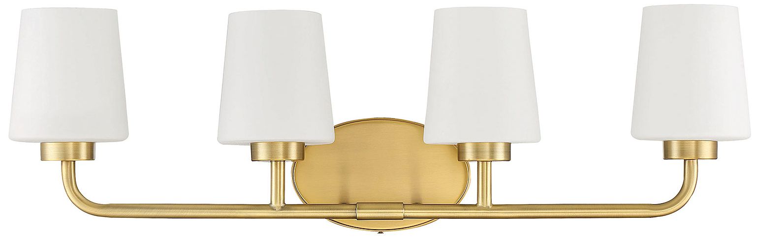 Image 2 Capra 4-Light Bathroom Vanity Light in Warm Brass more views