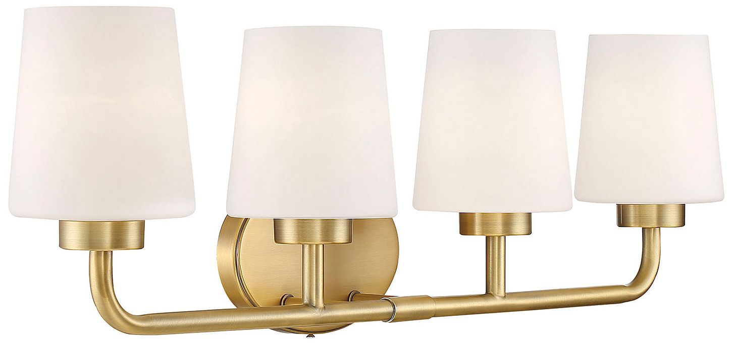 Image 4 Capra 4-Light Bathroom Vanity Light in Warm Brass more views