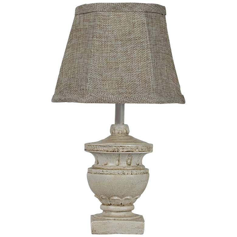 Image 1 Capri 12 inch High Antique White Urn Accent Table Lamp