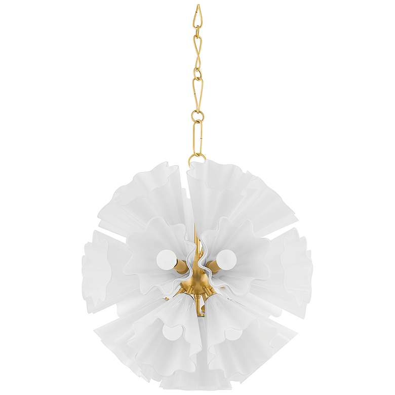 Image 1 Capri 24" Wide Aged Brass 22-Light Sputnik Chandelier