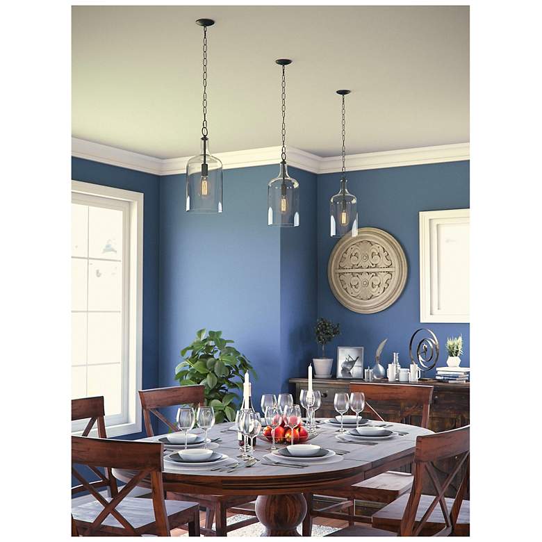 Image 2 Capri 6.3" Wide Oil Rubbed Bronze Pendant more views