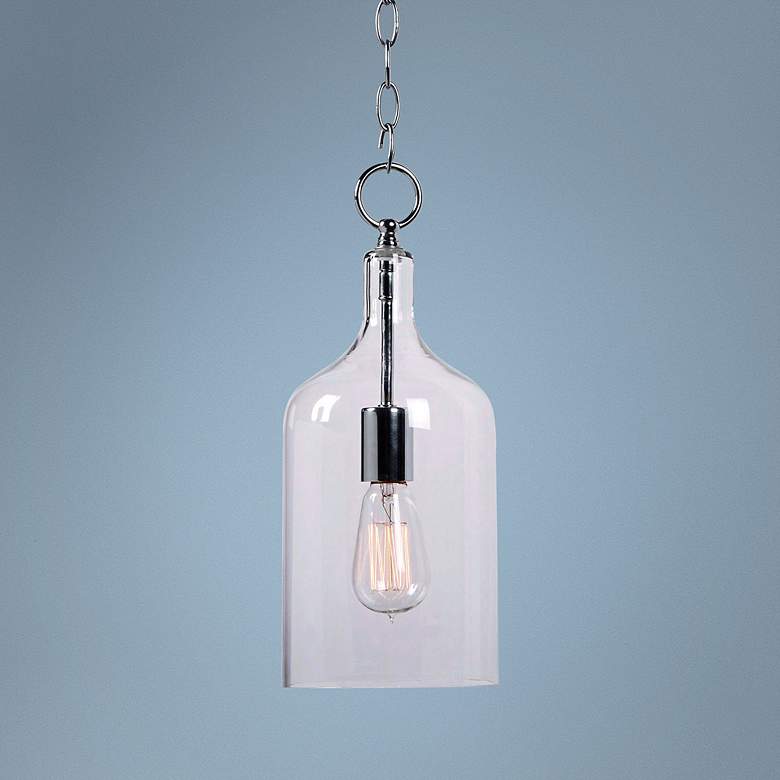 Image 1 Capri 6 inch Wide Clear Glass Mini Pendant