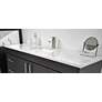 Capri 60" Wide Black 6-Drawer Marble Top Single Sink Vanity