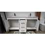 4_Capri 60" Wide White Marble Top 3-Drawer Double Sink Vanity more views