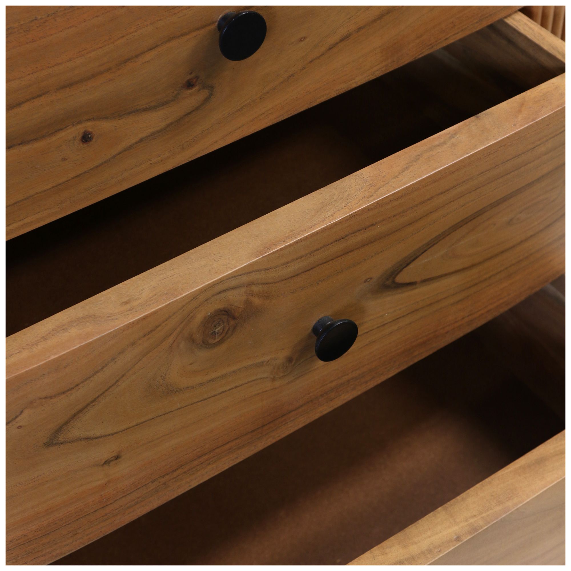 Image 3 Capri 71 x 29.5 Light Walnut, Black Sideboard more views