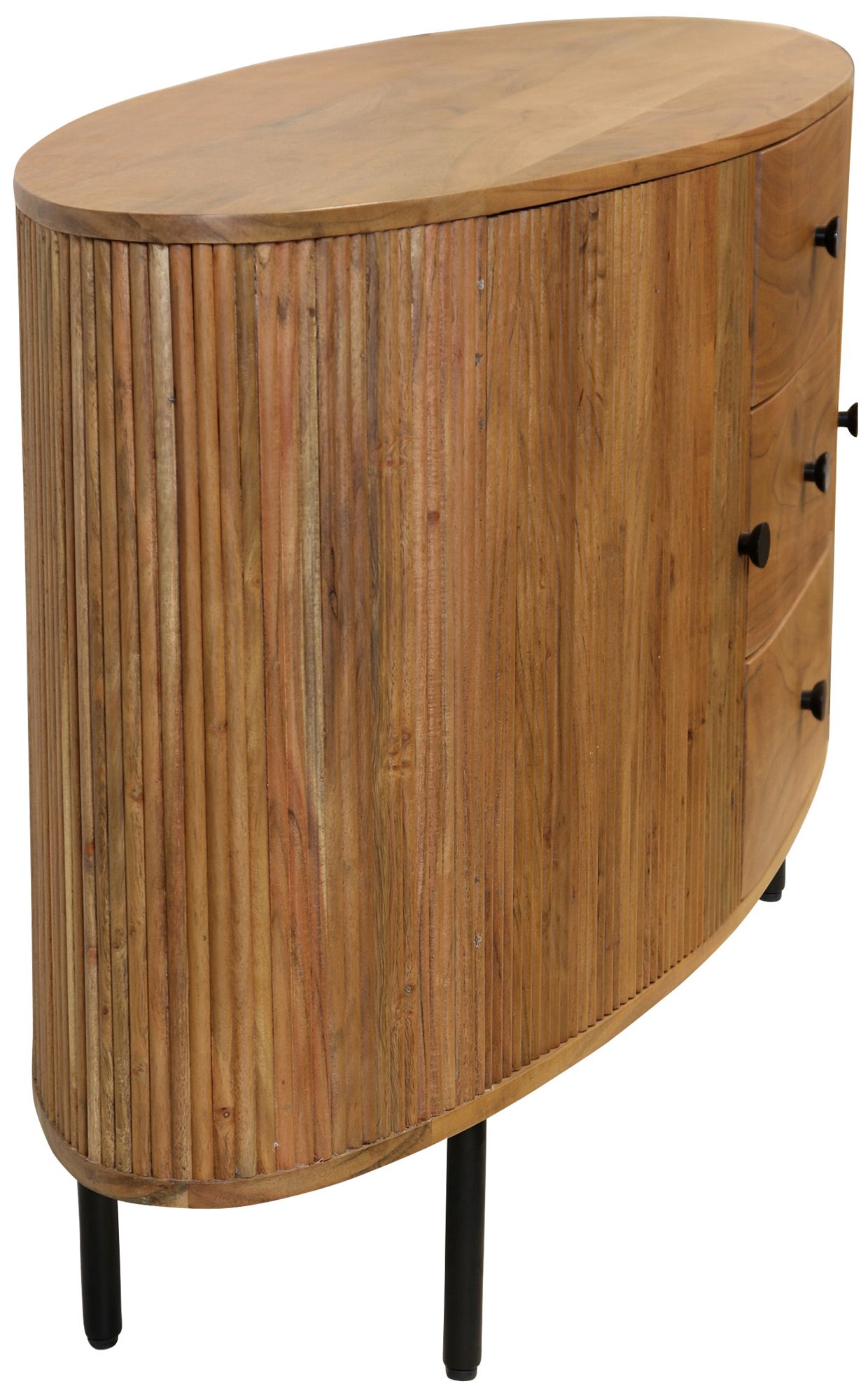 Image 4 Capri 71 x 29.5 Light Walnut, Black Sideboard more views