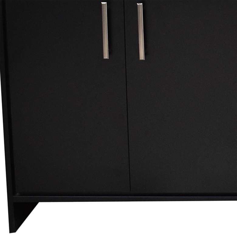 Image 3 Capri 72" Wide Black 3-Drawer Marble Top Double Sink Vanity more views