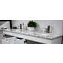 Capri 72" Wide White 3-Drawer Marble Top Double Sink Vanity
