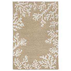 Image2 of Capri Coral Border 162012 5'x7'6" Natural Outdoor Area Rug