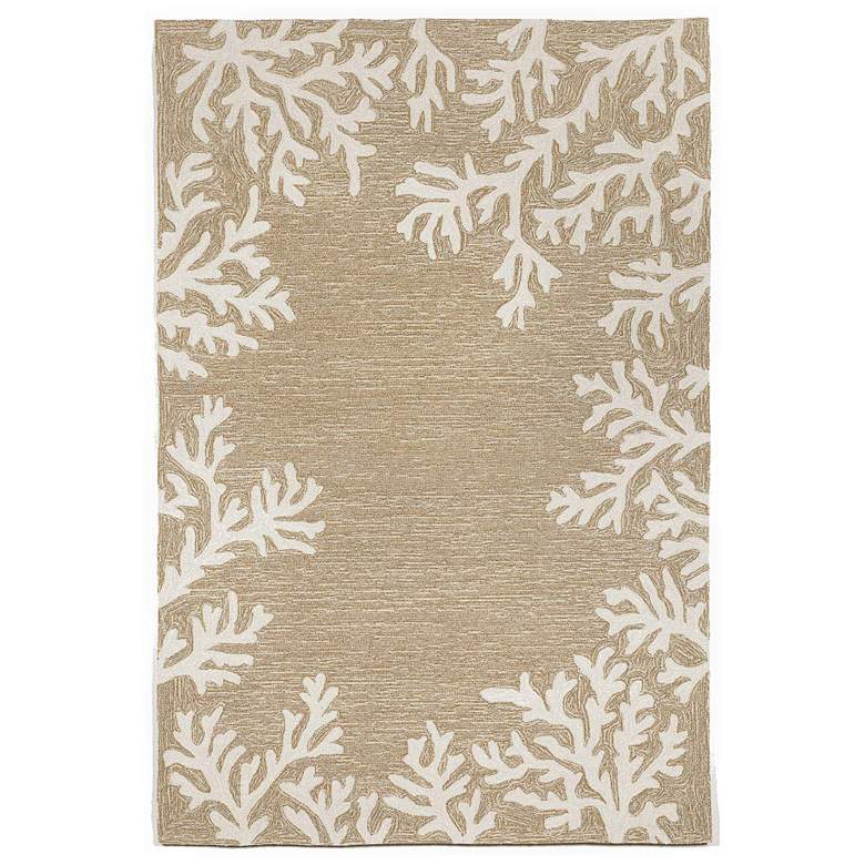 Image 2 Capri Coral Border 162012 5'x7'6" Natural Outdoor Area Rug