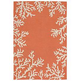 Image2 of Capri Coral Border 162017 3'6"x5'6" Orange Outdoor Area R