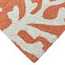 Capri Coral Border 162017 5&#39;x7&#39;6" Orange Outdoor Area Rug