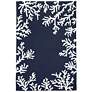 Thumbnail2 of Capri Coral Border 162033 7'6"x9'6" Navy Outdoor Area Rug