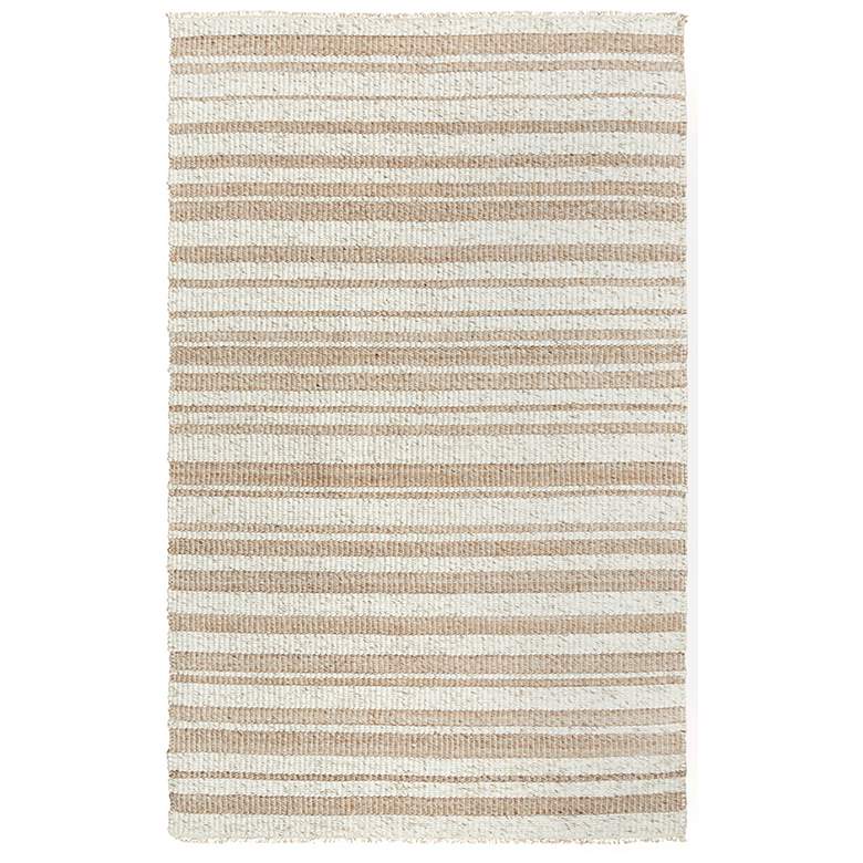 Image 2 Capri CPI106 5'x7'6" Ivory and Beige Striped Area Rug