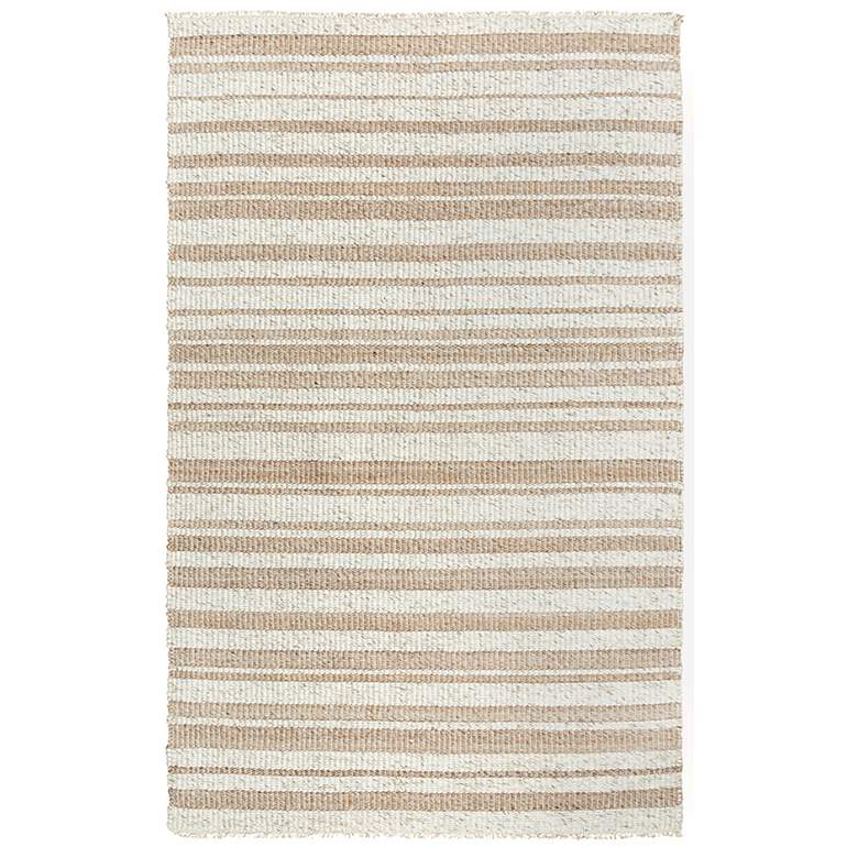 Image 2 Capri CPI106 5&#39;x7&#39;6 inch Ivory and Beige Striped Area Rug