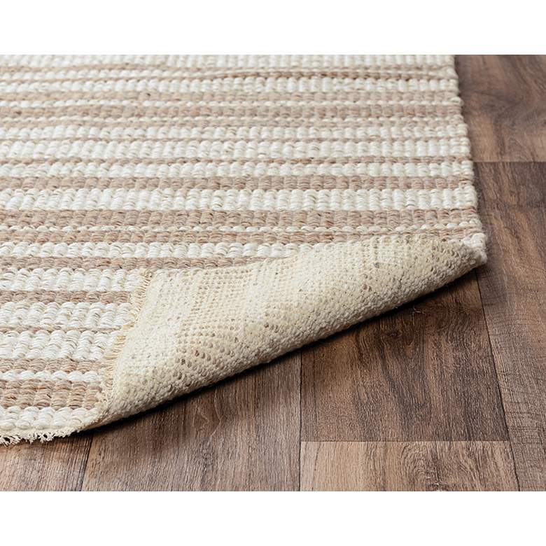 Image 3 Capri CPI106 5&#39;x7&#39;6 inch Ivory and Beige Striped Area Rug more views