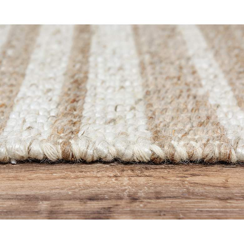 Image 6 Capri CPI106 5&#39;x7&#39;6 inch Ivory and Beige Striped Area Rug more views