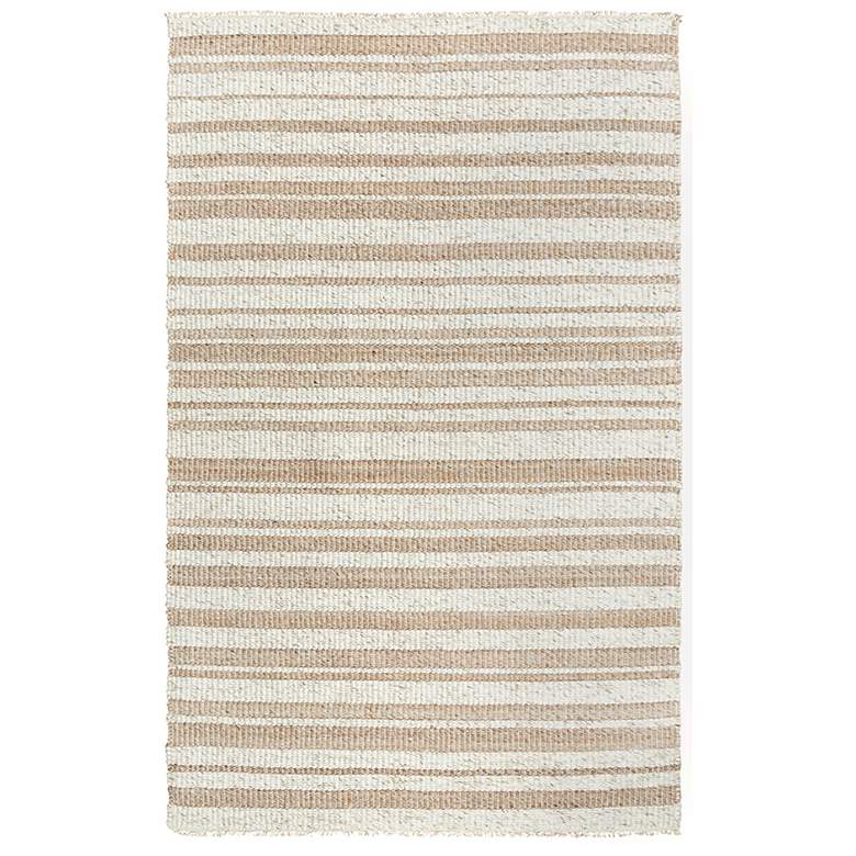 Capri CPI106 7&#39;6&quot;x9&#39;6&quot; Ivory and Beige Striped Area Rug