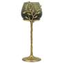 Capri Leaf Green &#38; Gold Candleholder