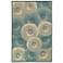 Capri Pleated Inkcap 173004 Aqua Indoor/Outdoor Area Rug