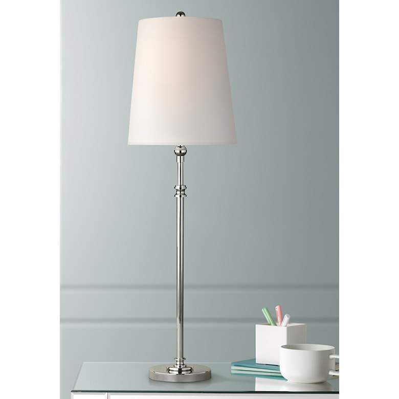 Image 1 Capri Polished Nickel LED Table Lamp by Thomas O&#39;Brien