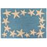 Thumbnail2 of Capri Starfish Border 171004 1'8"x2'6" Aqua Outdoor Area