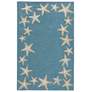 Thumbnail2 of Capri Starfish Border 171004 3'6"x5'6" Aqua Outdoor Area