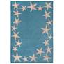 Thumbnail2 of Capri Starfish Border 171004 7'6"x9'6" Aqua Outdoor Area