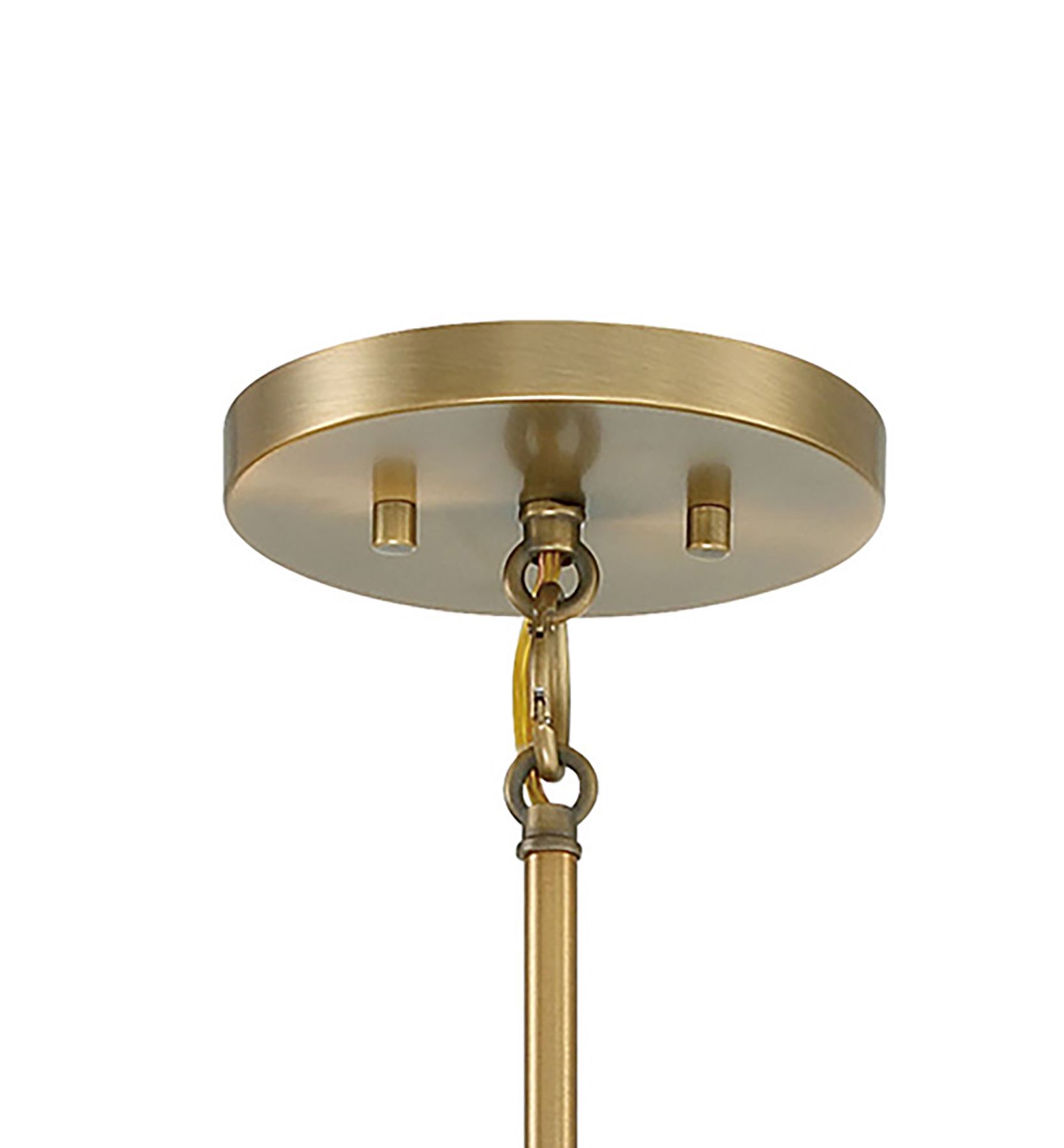 Caprio 14 3/4"W Brushed Brass and Black Fabric Pendant Light