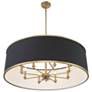 3_Caprio 40 3/4" Wide Brushed Brass 8-Light Drum Pendant more views