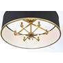 4_Caprio 40 3/4" Wide Brushed Brass 8-Light Drum Pendant more views
