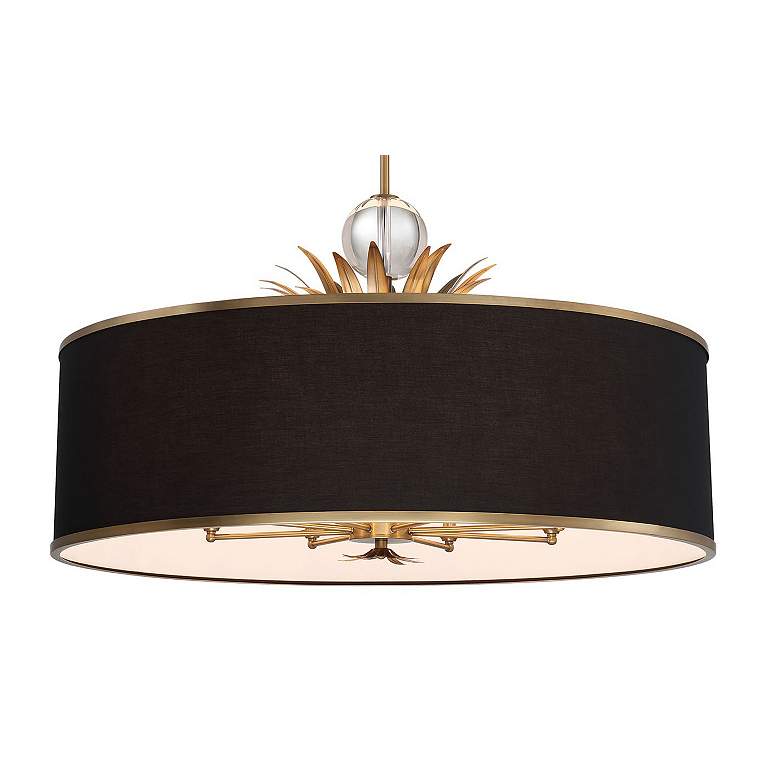 Image 5 Caprio 40 3/4" Wide Brushed Brass 8-Light Drum Pendant more views