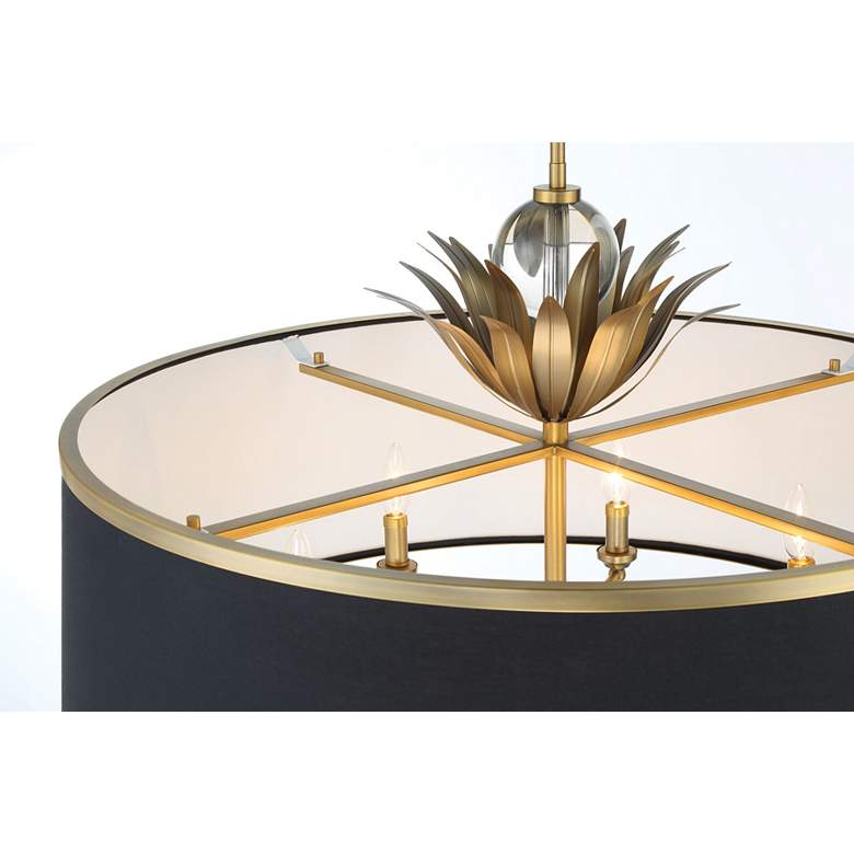 Image 7 Caprio 40 3/4" Wide Brushed Brass 8-Light Drum Pendant more views