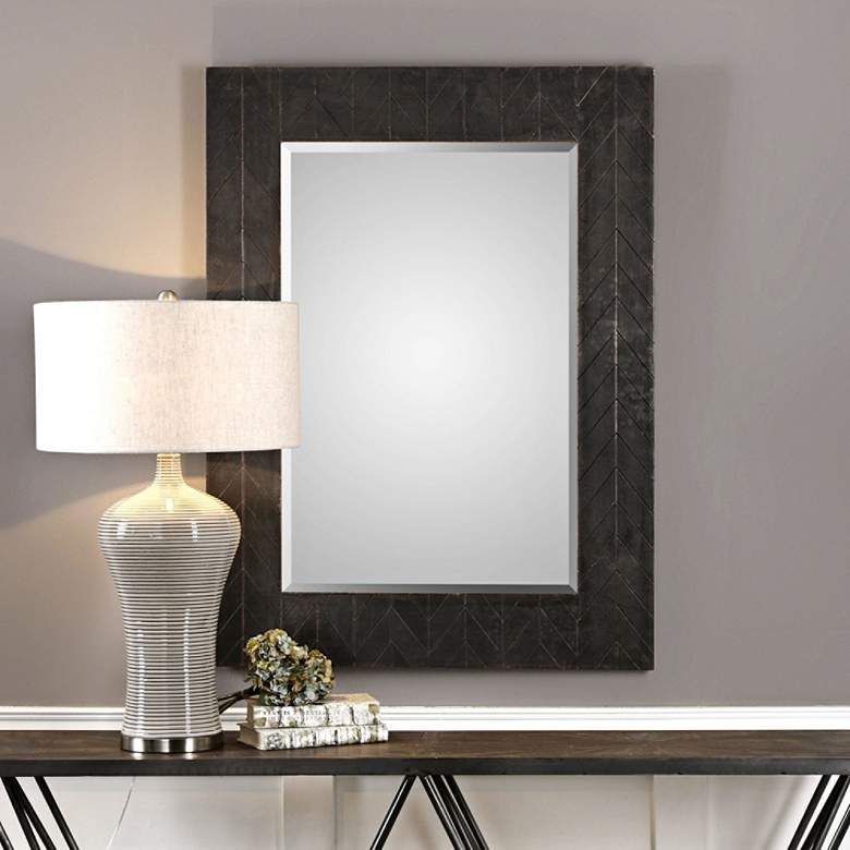 Image 1 Caprione Dark Bronze and Copper 35" x 47" Wall Mirror