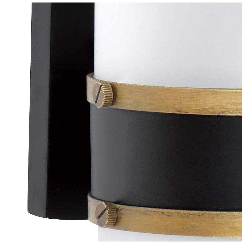 Image 4 Capsule 10" High Matte Black and Gold Outdoor Wall Light more views