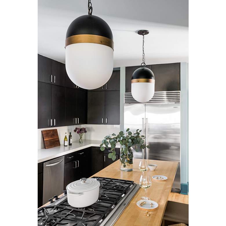 Image 4 Capsule 12 1/4" Wide Matte Black 3-Light Outdoor Pendant more views