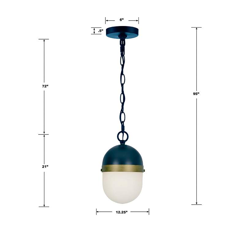 Image 6 Capsule 12 1/4" Wide Matte Black 3-Light Outdoor Pendant more views
