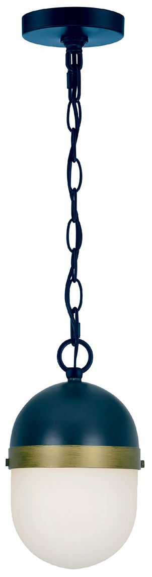 Capsule 12 1/4" Wide Matte Black 3-Light Outdoor Pendant