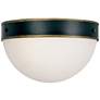 Capsule 12" Wide Matte Black and Gold Outdoor Ceiling Light