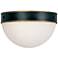 Capsule 12" Wide Matte Black and Gold Outdoor Ceiling Light