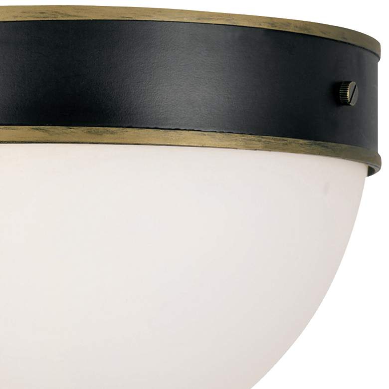 Image 2 Capsule 12" Wide Matte Black and Gold Outdoor Ceiling Light more views