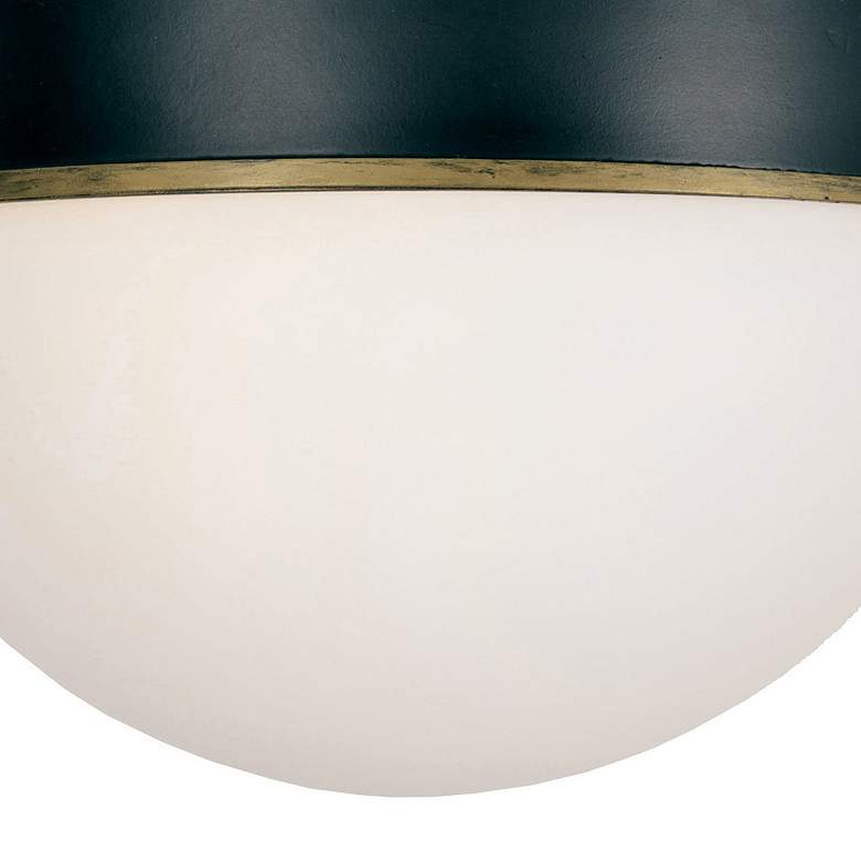 Image 3 Capsule 12" Wide Matte Black and Gold Outdoor Ceiling Light more views