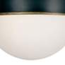 3_Capsule 12" Wide Matte Black and Gold Outdoor Ceiling Light more views