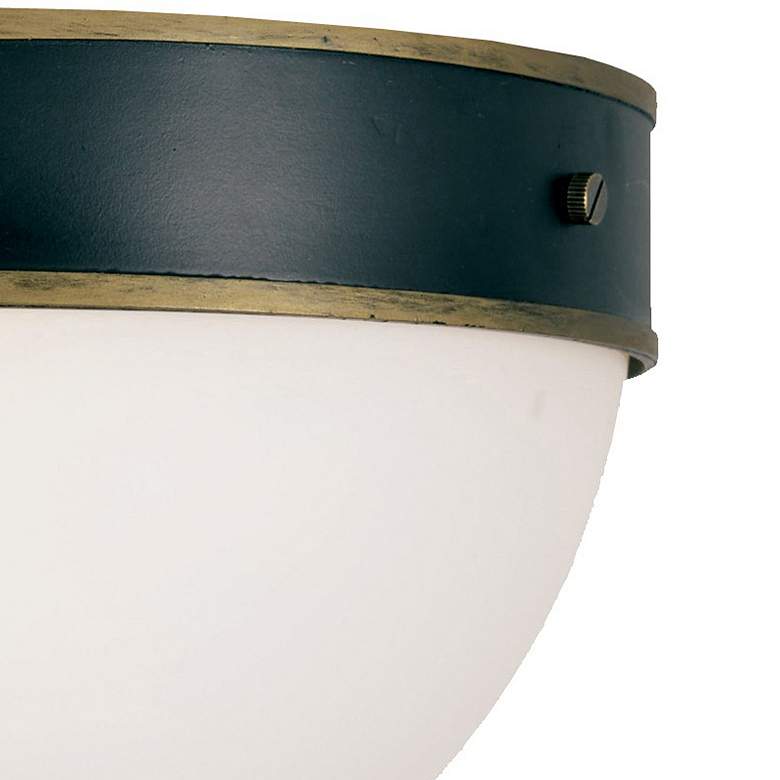 Image 4 Capsule 12" Wide Matte Black and Gold Outdoor Ceiling Light more views