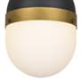 3_Capsule 13 1/4" High Matte Black and Gold Outdoor Hanging Light more views