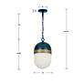5_Capsule 13 1/4" High Matte Black and Gold Outdoor Hanging Light more views