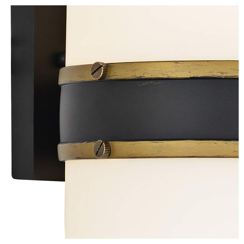 Image 3 Capsule 13 1/4 inch High Matte Black and Gold Outdoor Wall Light more views