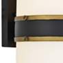 Capsule 13 1/4" High Matte Black and Gold Outdoor Wall Light